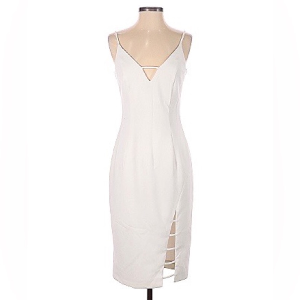Black Halo white cocktail dress